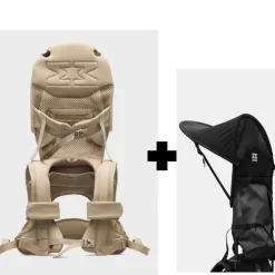 Porte bébé d'épaule g5 sand premium + pare soleil pour porte bébé d'épaule g5 black