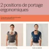 Porte-bébé embrace gris bleu