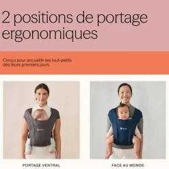 Porte-bébé embrace gris bleu