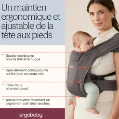 Porte-bébé embrace gris bleu