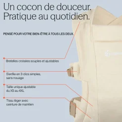 Porte bébé embrace soft air mesh - bleu