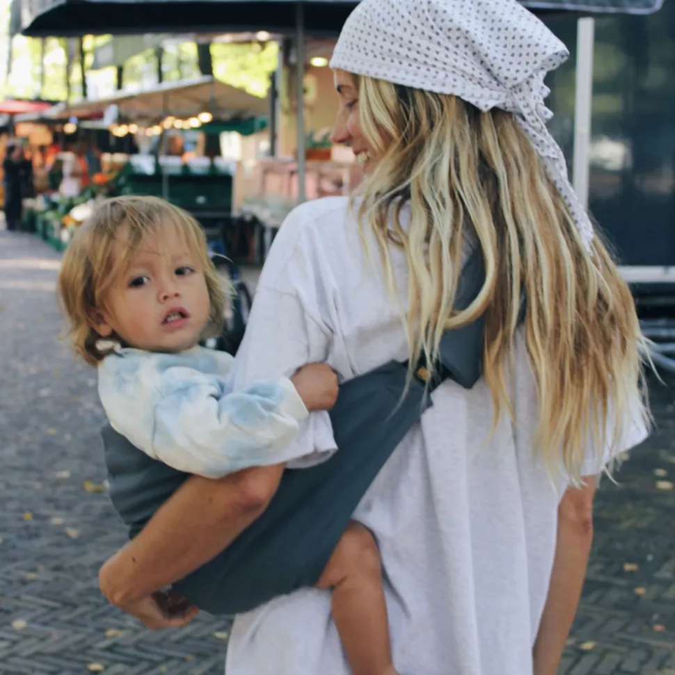 Porte-bébé enfant gris fer