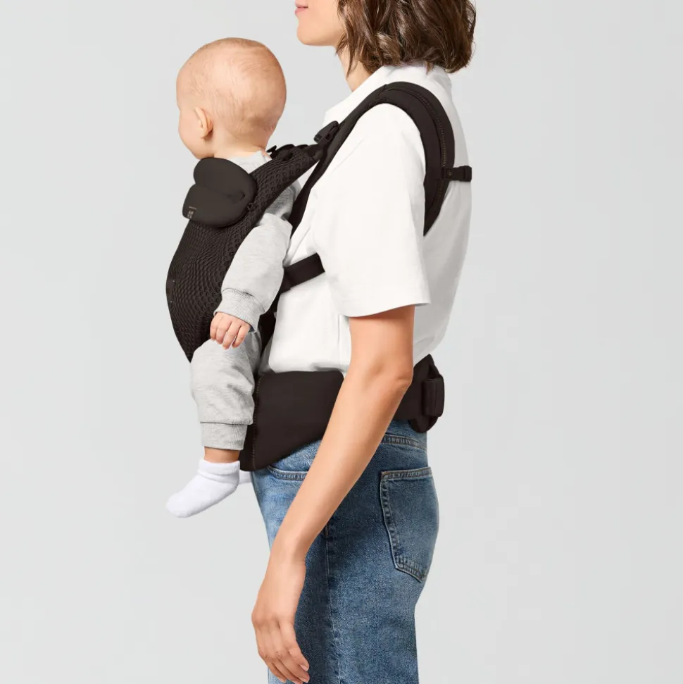 Porte-bébé ergonomique amya évolutif et respirant chocolate brown