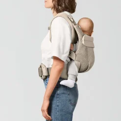 Porte-bébé ergonomique amya évolutif et respirant almond beige