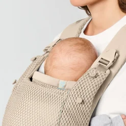 Porte-bébé ergonomique amya évolutif et respirant almond beige