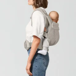 Porte-bébé ergonomique amya évolutif et respirant dune grey