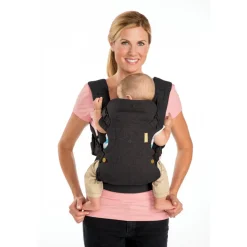 Porte bébé flip 4 en 1 denim noir et or