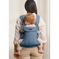 Porte bébé harmony melange tissé chiné bleu