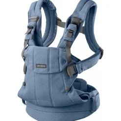 Porte bébé harmony melange tissé chiné bleu