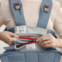 Porte bébé harmony melange tissé chiné bleu