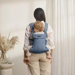Porte bébé harmony melange tissé chiné bleu