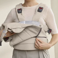 Porte bébé harmony melange tissé beige clair
