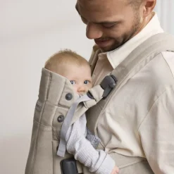 Porte bébé harmony melange tissé beige clair