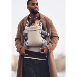 Porte bébé harmony melange tissé beige clair