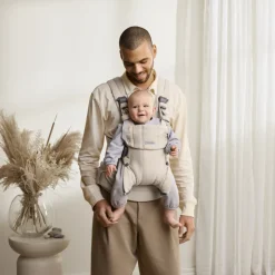 Porte bébé harmony melange tissé beige clair