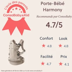 Porte bébé harmony melange tissé beige clair