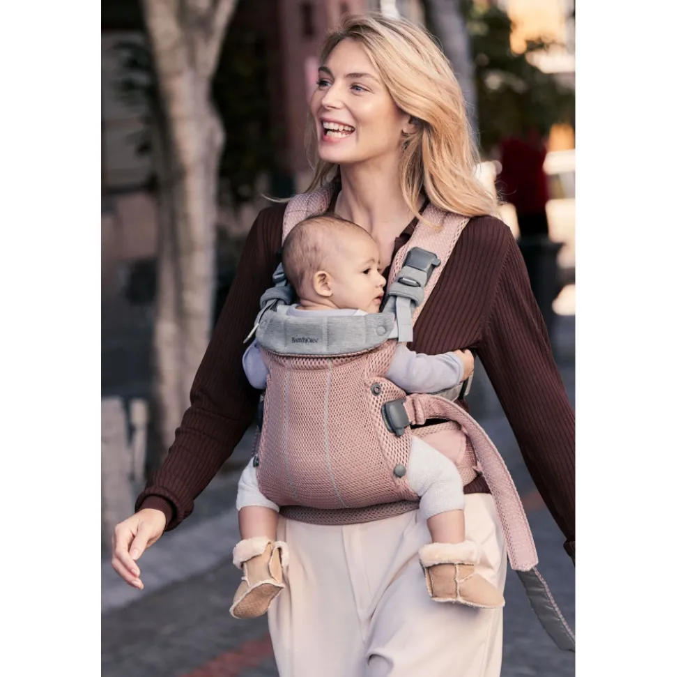 Porte bébé harmony mesh 3d rose clair