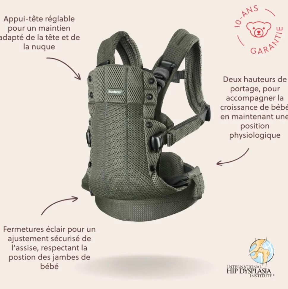 Porte bébé harmony mesh 3d vert foncé