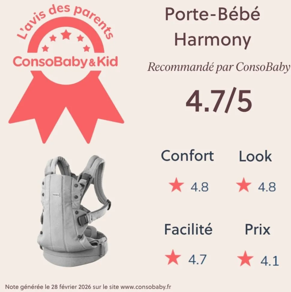Porte bébé harmony tissé chiné gris