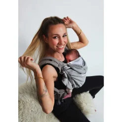 Porte bébé hoodiecarrier 2 gris athlétique
