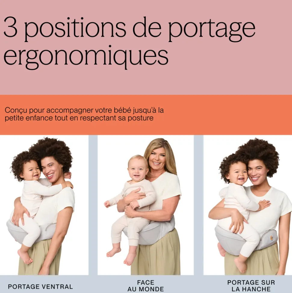 Porte bébé lift hip seat onyx black