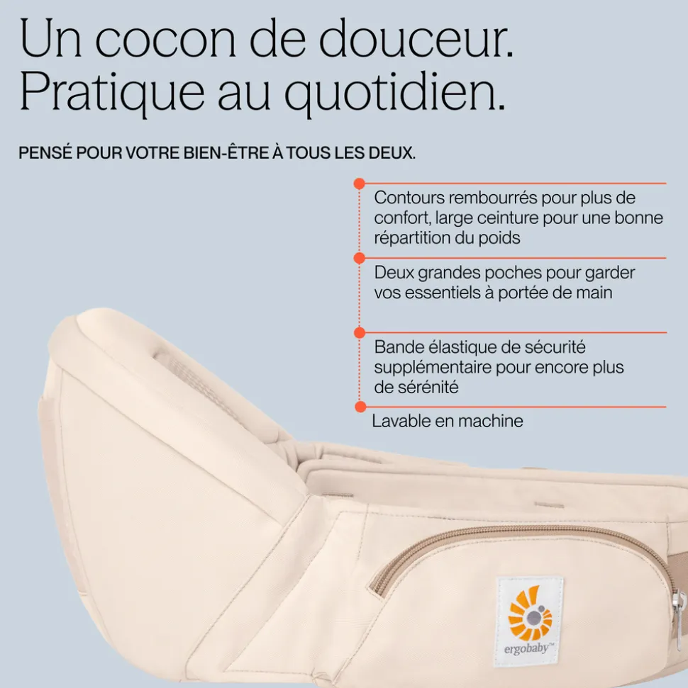 Porte bébé lift hip seat onyx black