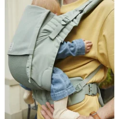 Porte bébé limas en tissu mesh vert glacier