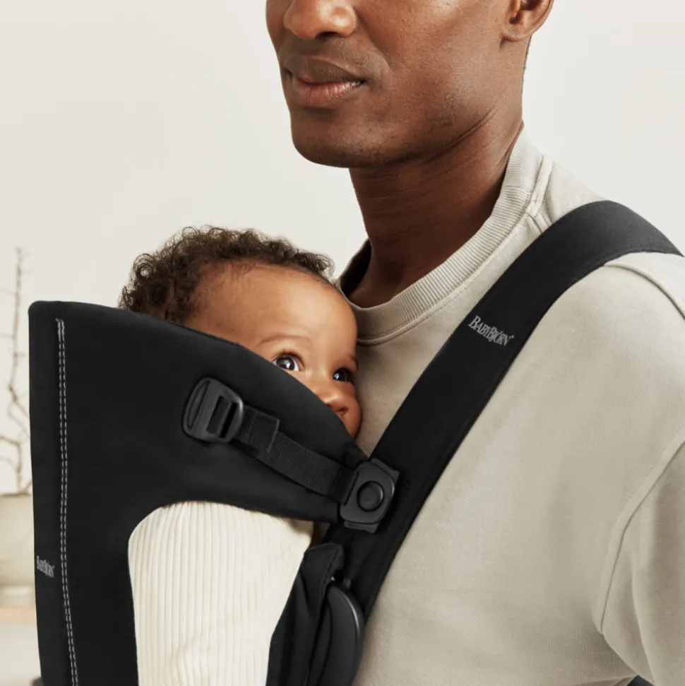 Porte bébé mini coton noir