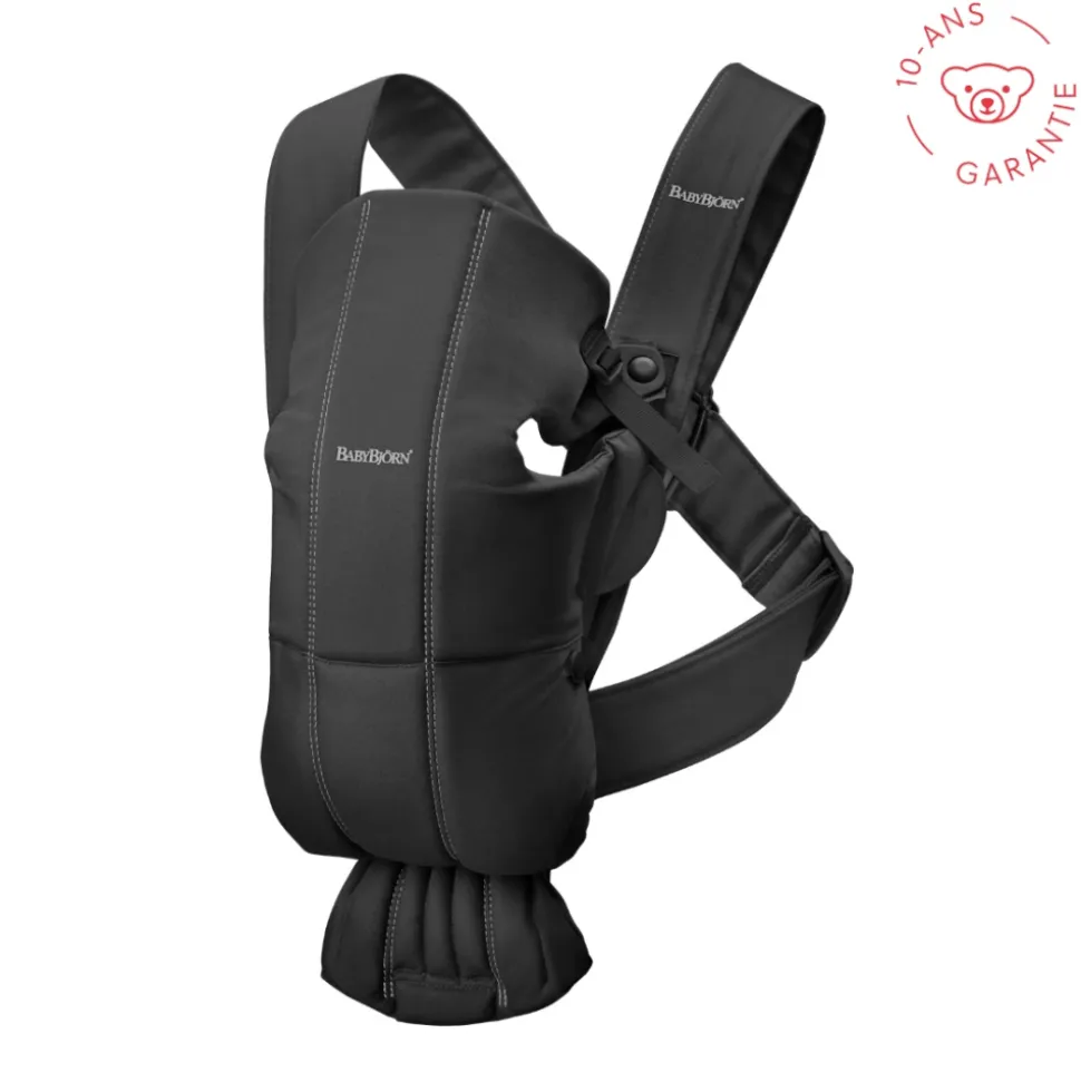 Porte bébé mini coton noir