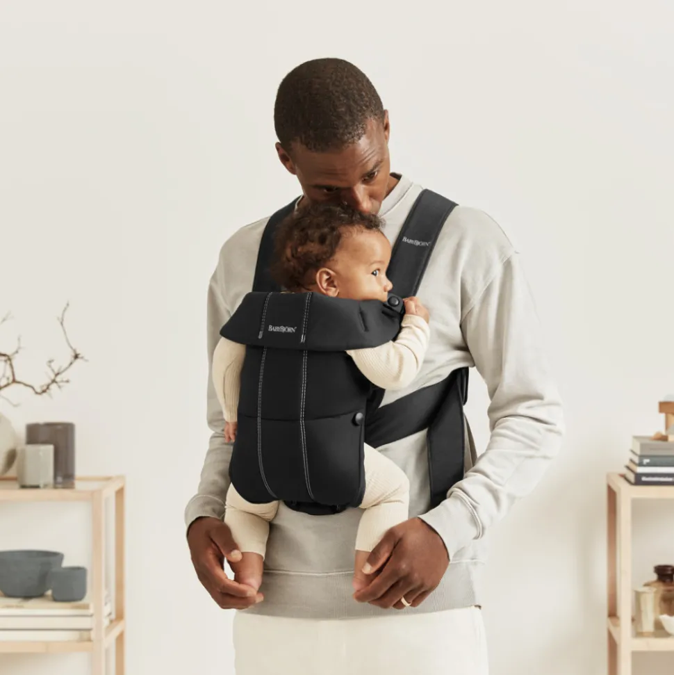 Porte bébé mini coton noir