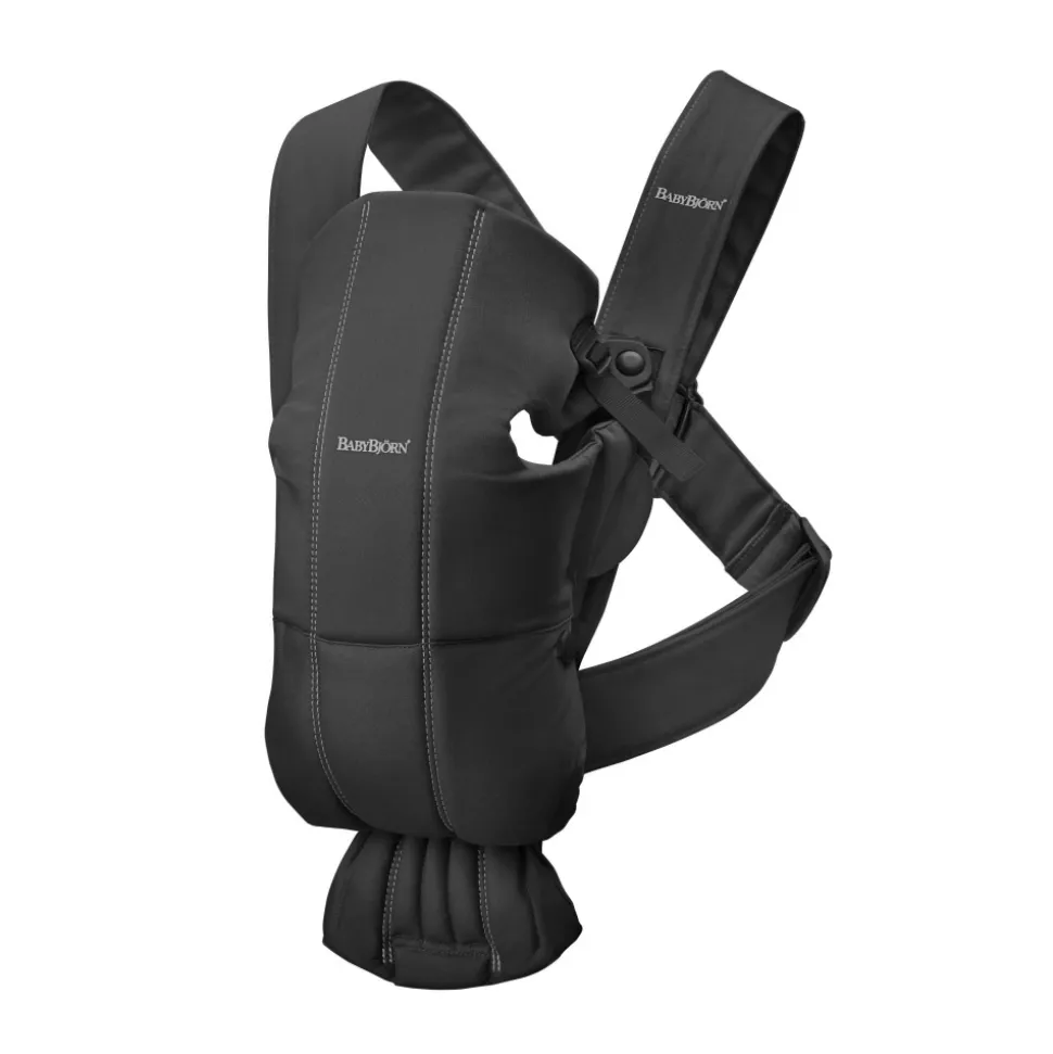 Porte bébé mini coton noir