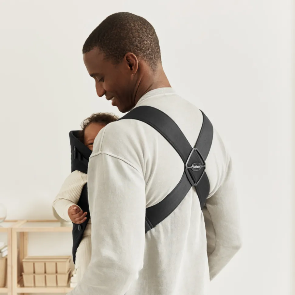Porte bébé mini coton noir