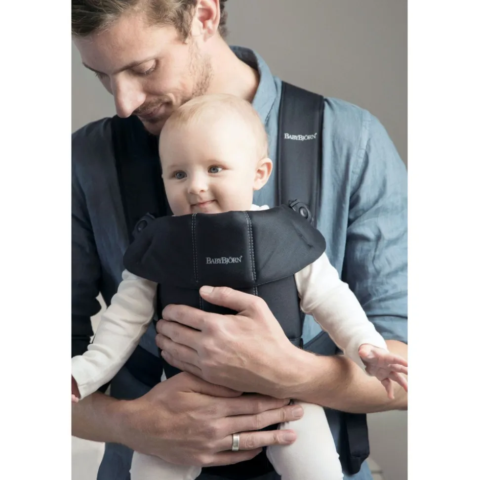 Porte bébé mini coton noir