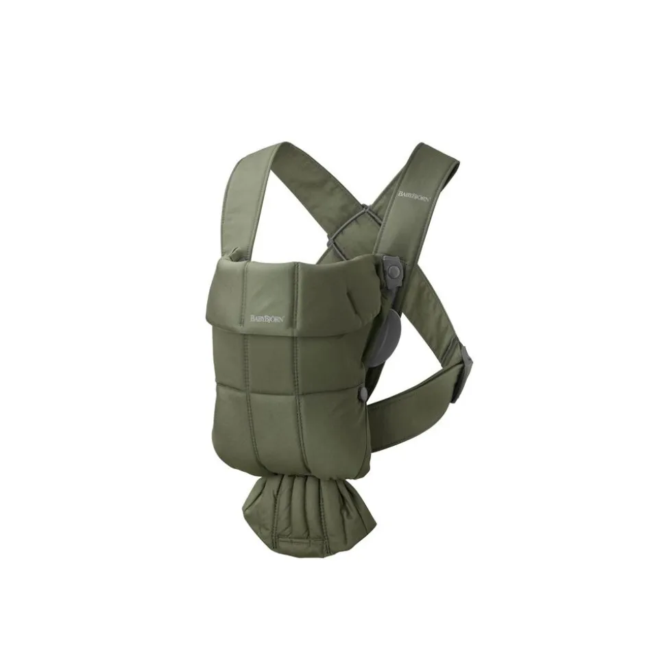 Porte bébé mini coton vert foncé