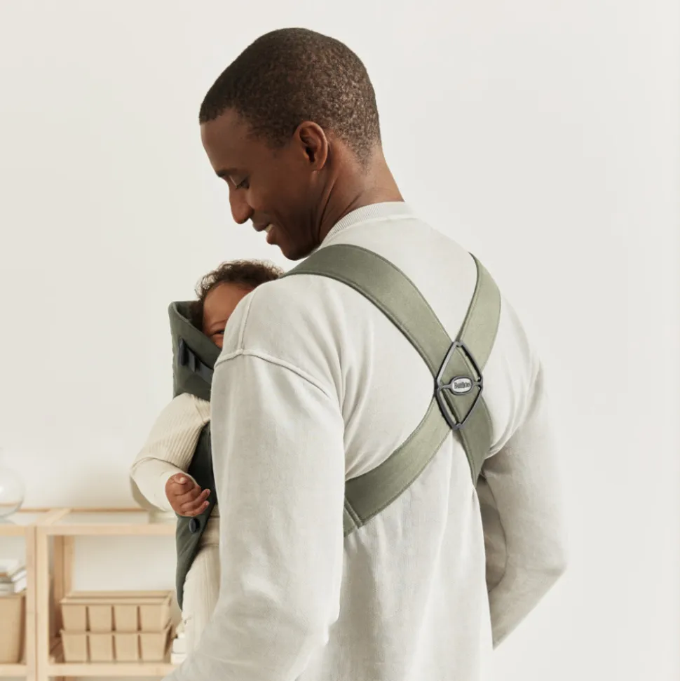 Porte bébé mini coton vert foncé