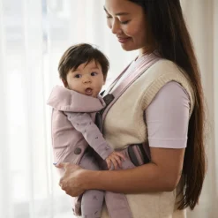 Porte bébé mini coton vieux rose