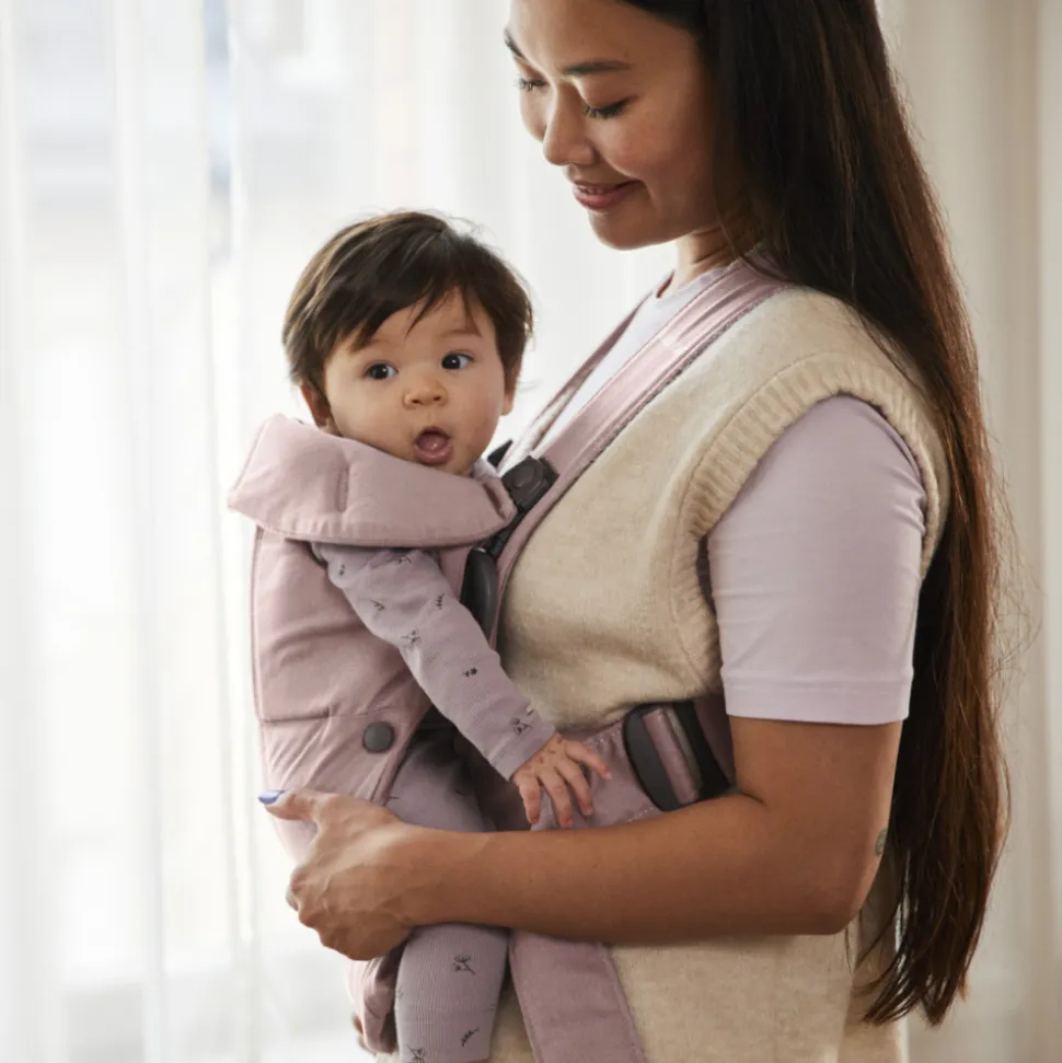 Porte bébé mini coton vieux rose