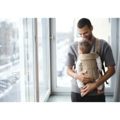 Porte-bébé mini tissé beige