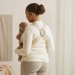 Porte-bébé mini tissé beige