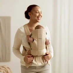 Porte-bébé mini tissé beige