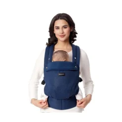 Porte bébé physiologique air mesh blue
