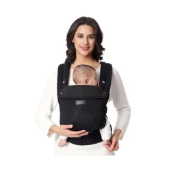 Porte bébé physiologique air mesh black