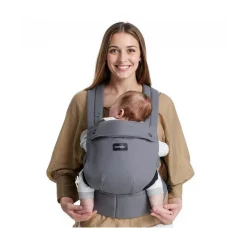Porte bébé physiologique coton grey