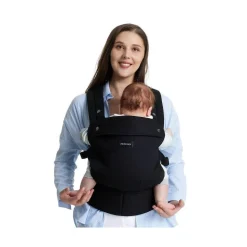 Porte bébé physiologique coton black