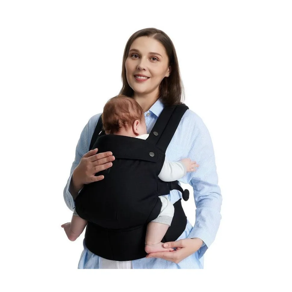 Porte bébé physiologique coton black