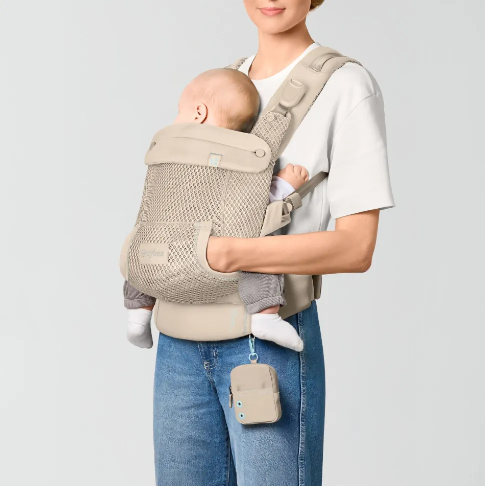 Porte bébé physiologique laya almond beige