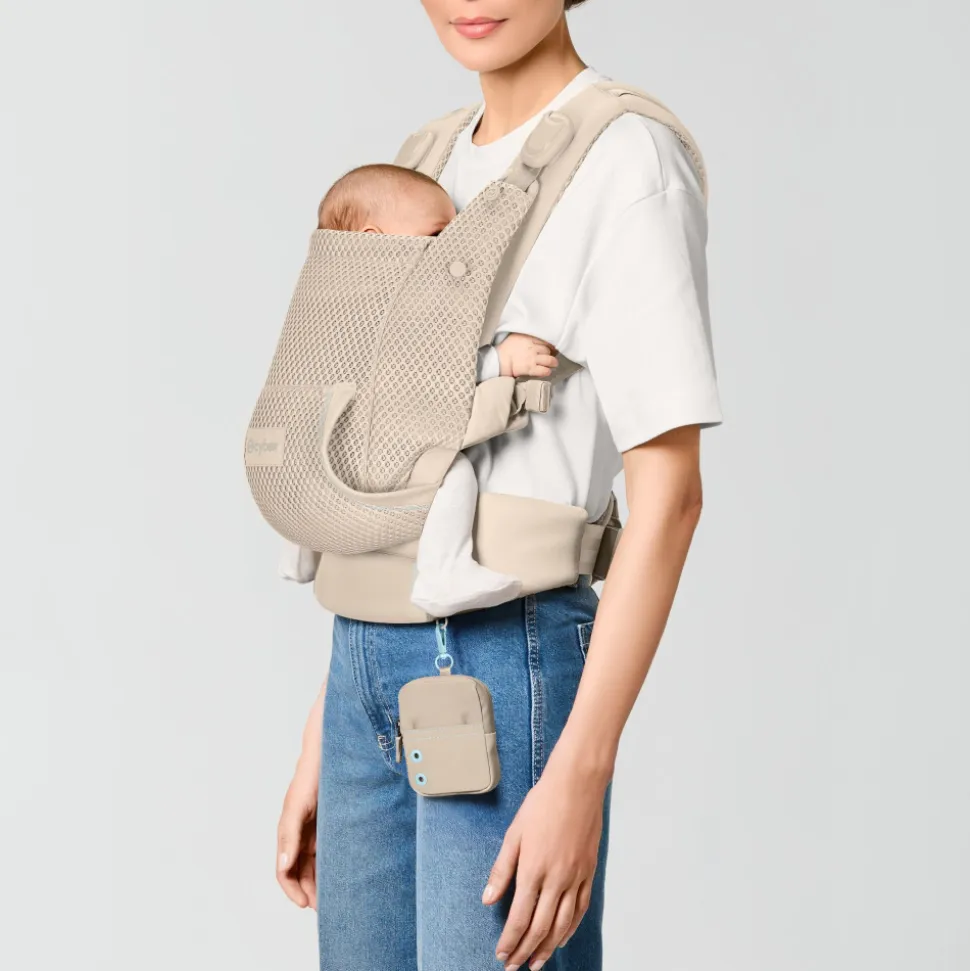 Porte bébé physiologique laya almond beige