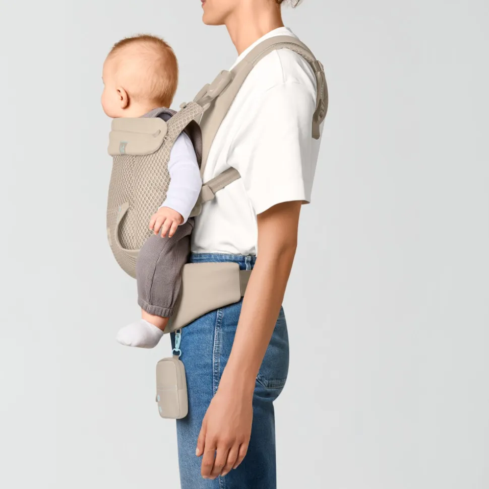 Porte bébé physiologique laya almond beige