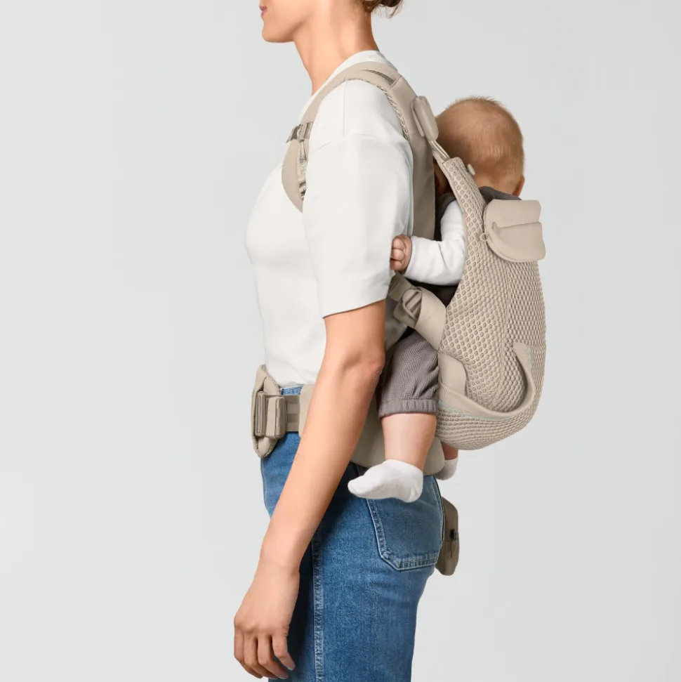 Porte bébé physiologique laya almond beige