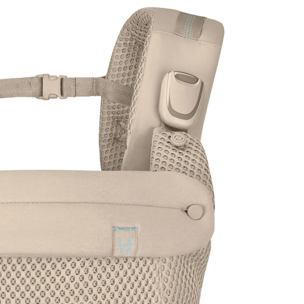 Porte bébé physiologique laya almond beige